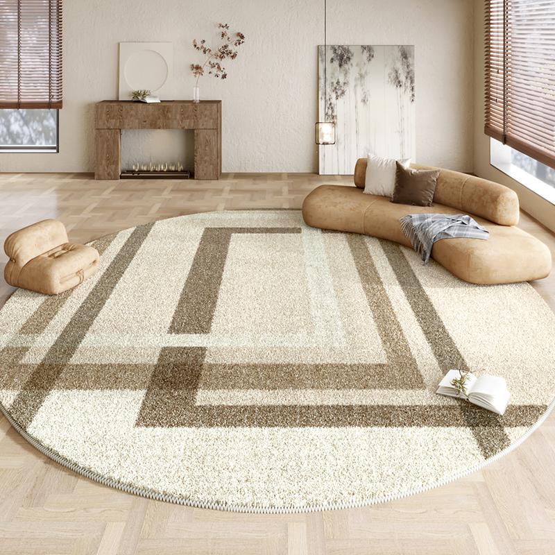 Wabi-sabi Style Living Room Decoration Round Carpet Large Area Plush Floor Mat Soft Fluffy Bedside Rug Thicken Rugs for Bedroom