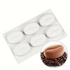Moule à glaçons en silicone 3D Grains de café 6 cavités Moule Fèves Bonbon Fondant Mousse Gâteau Chocolat au lait Dessert Savon Cire