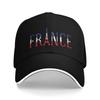 Custom Classic Unisex Eiffel Tower France Flag Baseball Cap Adult Adjustable Dad Hat Unisex WoUnisex Outdoor Snapback Hats