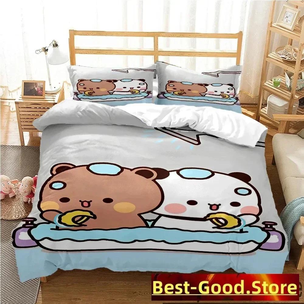 3D Print Bubu Dudu Carton Bear Pplusa Beding Set Printed With Pilowcase Soft Duvet Cover Soft Single Double Quen Super King-Sized Dimensionsd