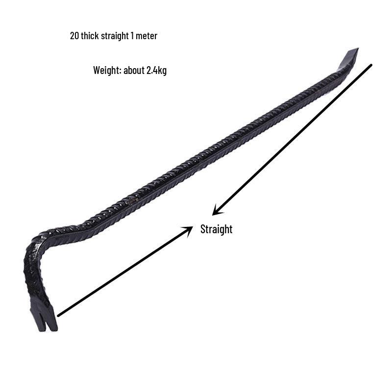7-Shaped Flat Head Pry Bar: Woodworking Nail Puller & Formwork Removal Tool