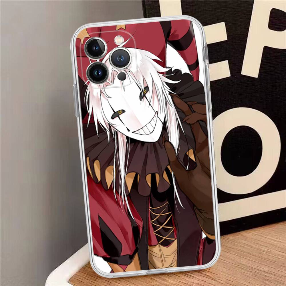 Anime The Freak Circus Pierrot Phone Case For IPhone 17 16 15 14 13 11 12 Pro Max 16 Plus Transparent