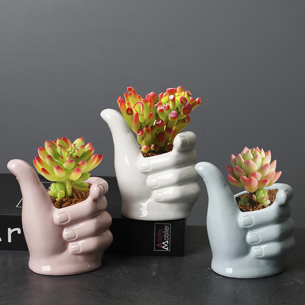 Garden Patio Plants Pot for Succulent Aloe Vera Cactus Durable Exquisite Ceramic Flower Pot Waterproof Anti Deformed