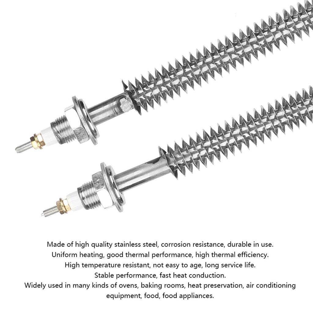 U Type Finned Electric Heat Pipe Stainless Steel Fin Heating Element 220V 1.5kW