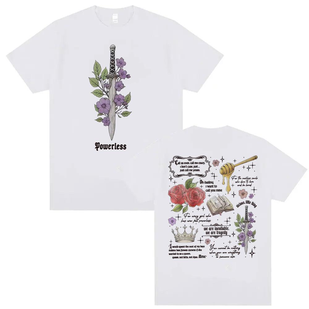 Helpless Scroll Pattern Tshirt Kai Azer I Love You Romantic Quote Tshirt 2026 Summer Mens Fashion Street Wear Y2K Tshirt