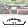 For -2024 Jeep Grand Cherokee ABS Carbon Dash Air Vent Outlet Cover Trim Kit