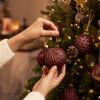 16er Set Weihnachtsbaumkugeln Galvanisierter Kunststoff Glänzende Hängedekorationen für den Weihnachtsbaum