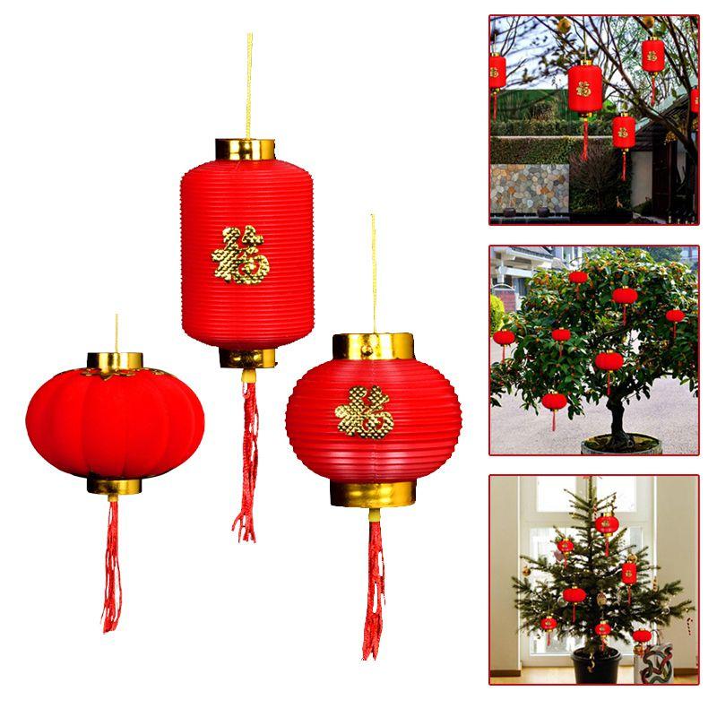 Festive 2022 Cny Red Lanterns Traditional Chinese New Lunar Year Hanging Decoration