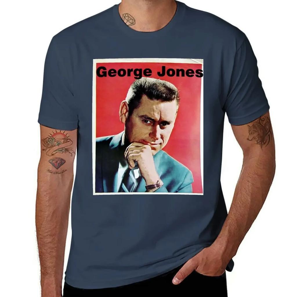 George Jones, Honky Tonk T-Shirt Tees Hippie Clothes Mens T Shirt