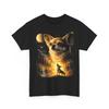 Chihuahua Hurant la Lune Parodie Nuit Art Design Drôle de Chihuahua T-shirt Unisexe