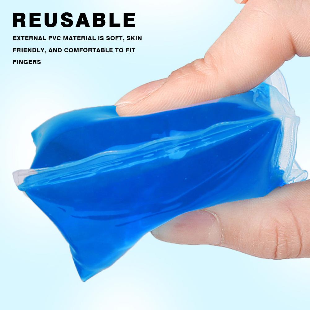 Portable PVC Finger Ice Pack Multifunctional Reusable Finger Toe Cold Gel Soft for Injuries Tendonitis For Foot Body Care