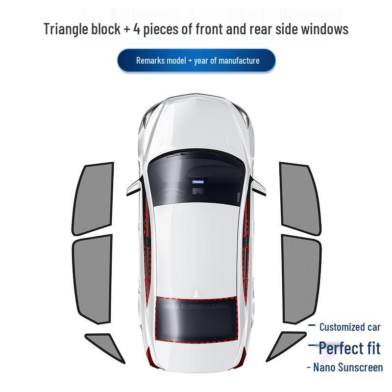 Magnetic Mesh Sunshade Curtain for Buick GL8: UV Protection, Heat Insulation for Interior Side Windows