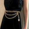 Tassel Gold Chain Belt For Women Dresses Designer Luxury Punk Fringe Silver Waist Belts Female Metal Golden Dress Belt