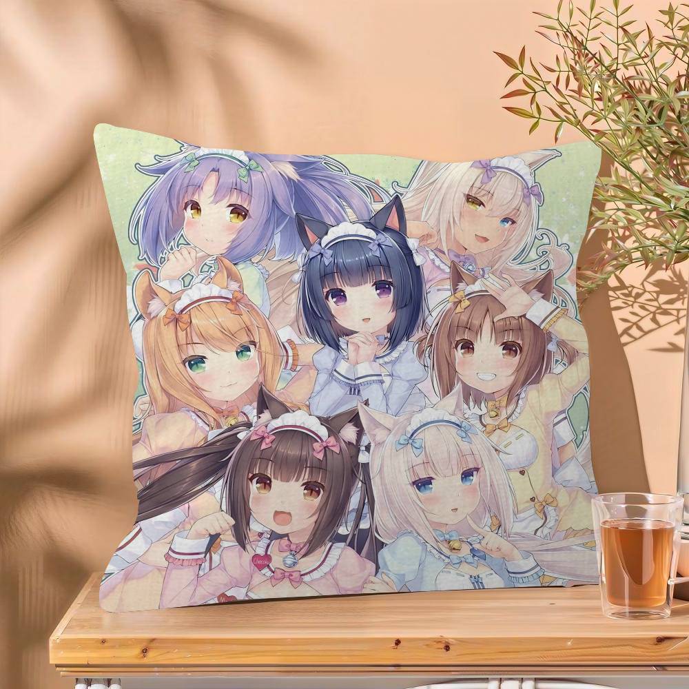 Nekopara Anime Classic Personalized Pillow Cover Kids Bedroom Wild Party Decor Pillowcase kid Birthday shower Gift