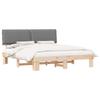 Bed Frame with Padded Headboard Light Grey 180 X 200 Cm