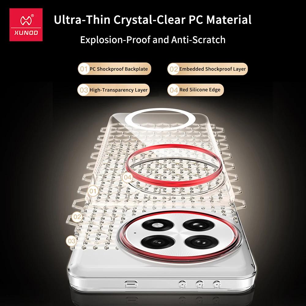 For Oppo Find X9 Oppo Find X9 Pro Case XUNDD Clear Transparent Casing Ultra Thin Anti Yellowing PC Phone Cover With Magnetic Ring