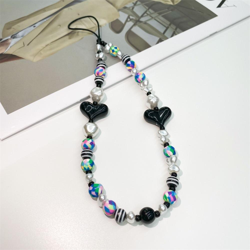 Liefde kralen mobiele telefoon ketting mobiele telefoon geval lanyard hanger hangend ornament