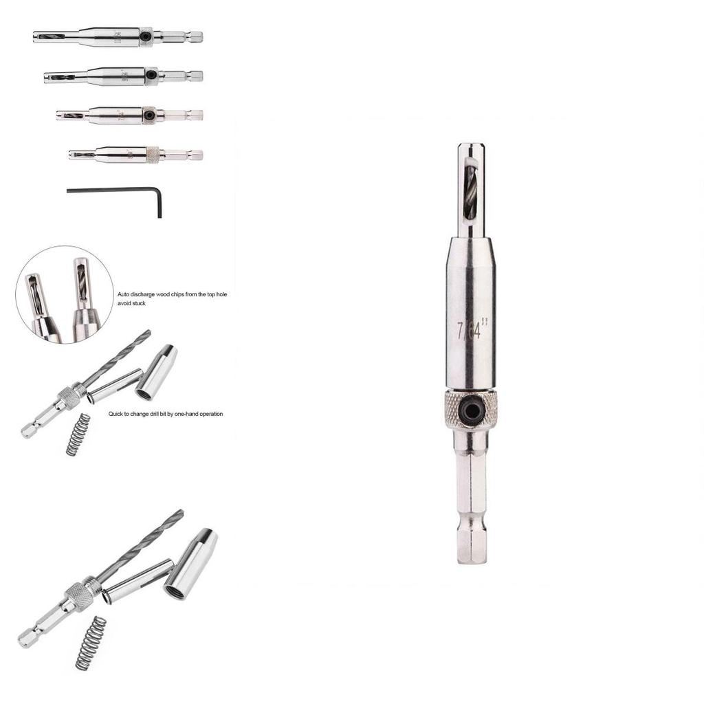 Premium Quality 4x Hex Shank Self Centering Door Window Hinge Twist Wood Drill Bit Hole Puncher With Brass Body
