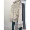 Lace Long-sleeved Women's High-end Light Luxury Age-reducing and Stylish New Design Niche Top