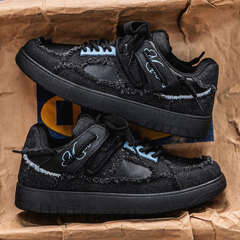 Shoes Men's Spring 2025 New Hong Kong Style Shoes Niche High-end Board Shoes Men's Sports and Leisure Canvas Shoes