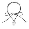 Women Necklace Big Heart Pendant Choker Necklaces Chunky-Heart Collar Chain Tie-up Jewelry Accessory for Teen Girls KTJ