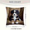 Kissenbezug für Berner Sennenhund Welpen Niedliches Hunde Design Polyester Stoff für Sofas, Betten, Autos, Wohnzimmer Kissenhülle