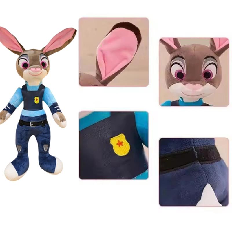 30cm-40cm Kawaii Zootopia Nick Wilde Judy Hopps Plush Doll Toy Anime New Sofa Room Decoration Children's Birthday Gift