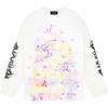 WE11DONE FW23 Cracked Letter Logo Printed Long Sleeve T-Shirt Unisex Tops White WD-TT3-23-756-U-WH