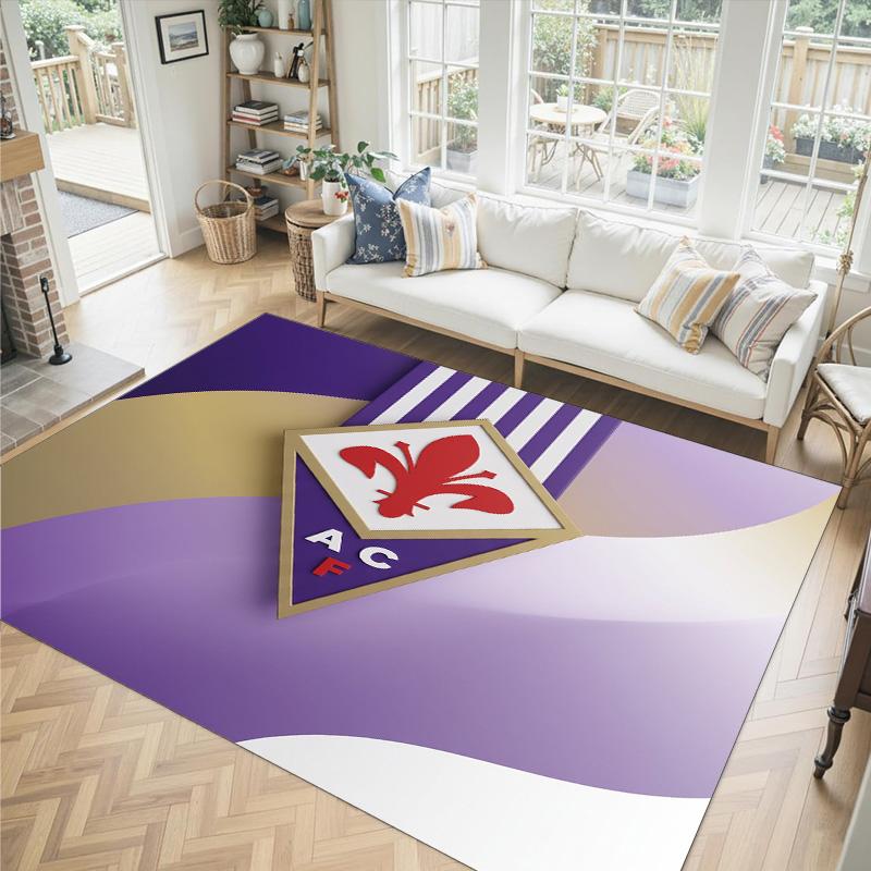 Fiorentina FC Design Crystal Velvet Carpet Cozy Non?Slip Printed Rug For Bedroom Living Room Entrance