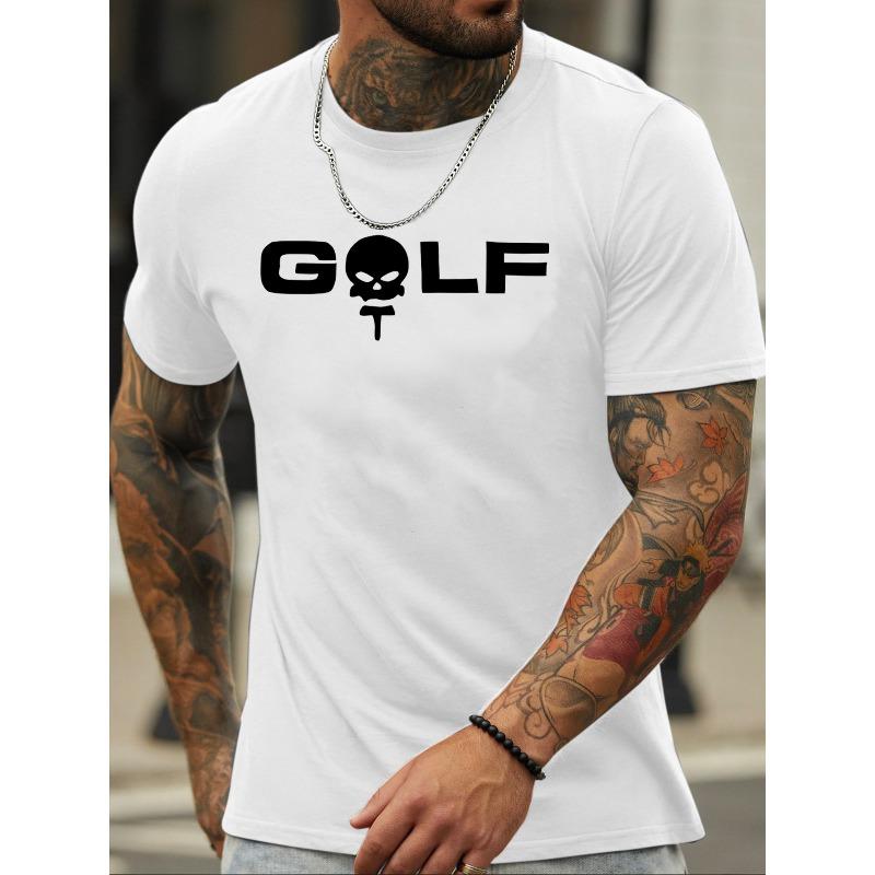 European size Summer Men's Fashion Print Short Sleeve T-Shirt