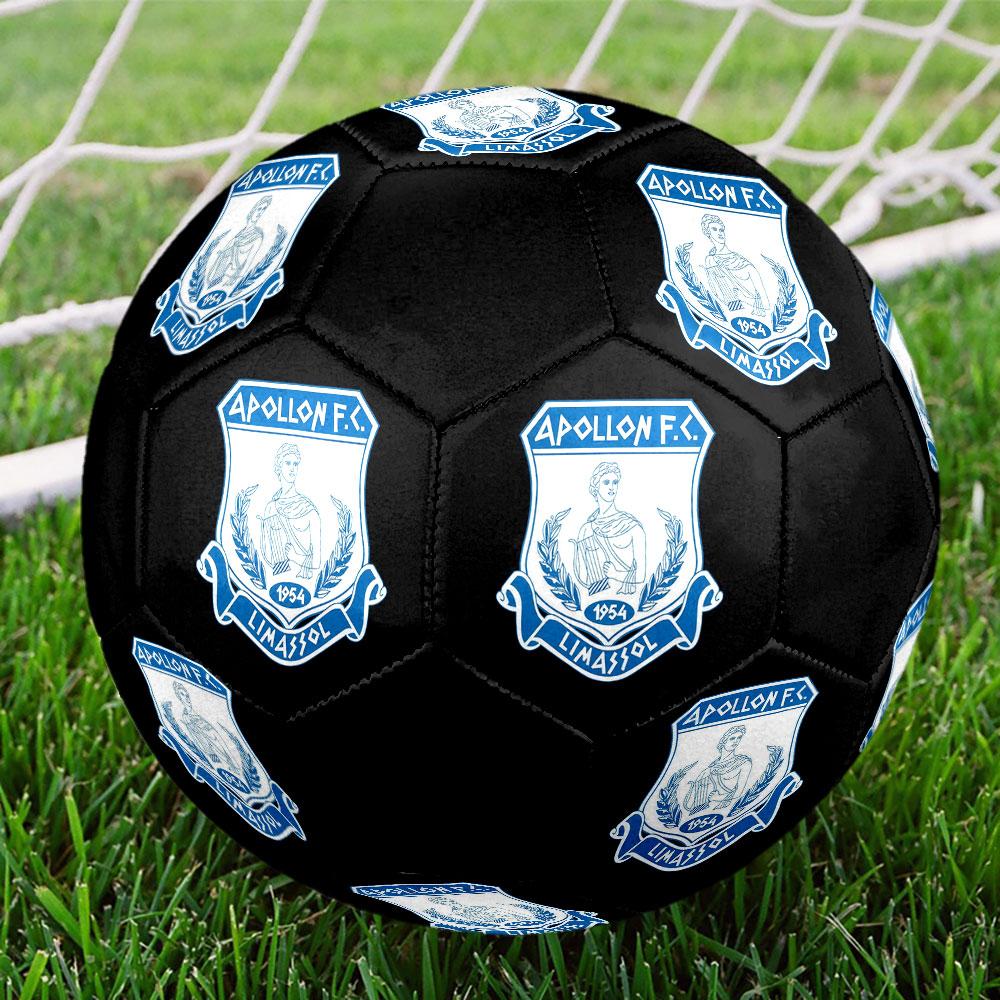 1PC Apollon Logo Size 5 Soccer Ball PrahaIndoor Soccer Ball Colorful All Ages Machine Stitched PVC Competition Ready Durable High-Bounce