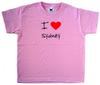 I Love Heart Sydney Pink Kids T-Shirt