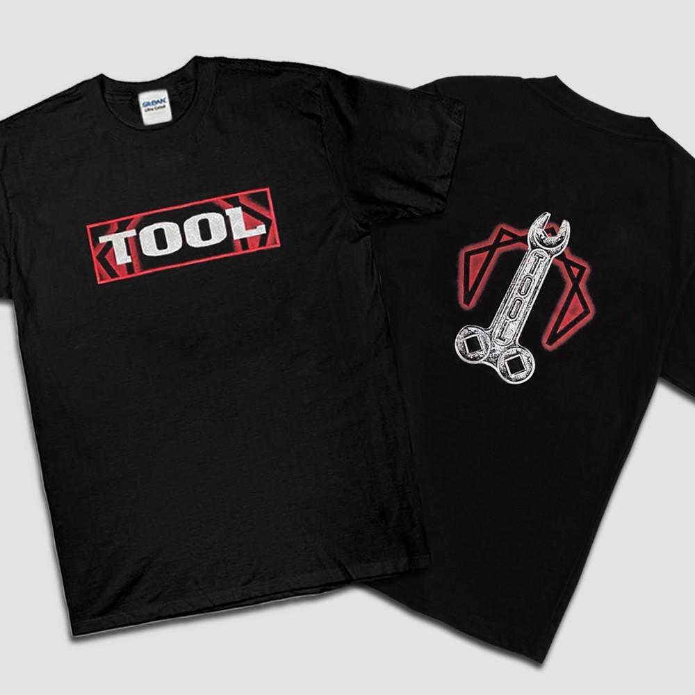 Vintage 1991 Tool Shirt Adult Black Red Wrench Music Rock Metal Band S-2XL Unisex T-Shirt