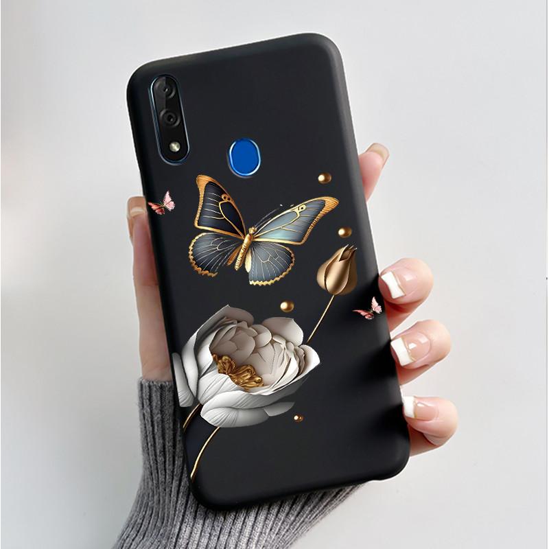 Printing Pattern Case For ZTE Blade V10 Fundas Shockproof Coque Capa Soft Silicone Black Shell Cover Cute Flower Cartoon Casing