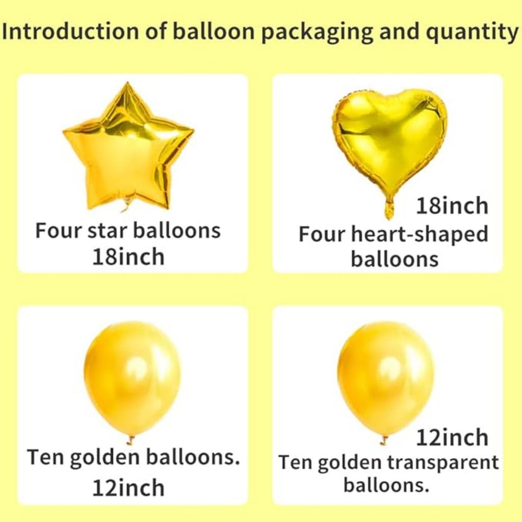 28 Stück Ballon Happy Birthday Party Dekorationen Konfetti Ballons 18" Stern Herz Folienballons Hochzeitsdekorationen Heliumballons Mädchen Junge Babyparty