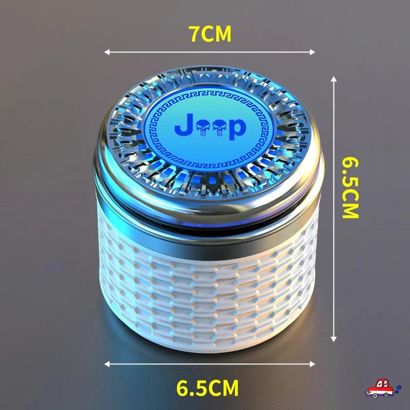For Jeep Car Mounted Cup Holder Ashtray Luminous Cigarette Ash Box For Jeep Grand Cherokee Wrangler JK Gladiator Compass Rene
