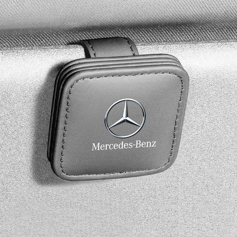 XUY2 Visor Sunglasses Holder Clip Eyeglass Holder For Mercedes Benz B/C/E/S Class W203 W204 W205 W210 W211 W212 W221 Car Accessories