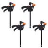 4pcs 4inch Bar F Clamps Clip Grip Quick Ratchet Release Woodworking DIY Hand Tool Kit