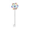 Iron Flower Windmill Toy Garden Spinner for Windmill Yard Garden Balcony Vertical Rainbow Windmill Spinner