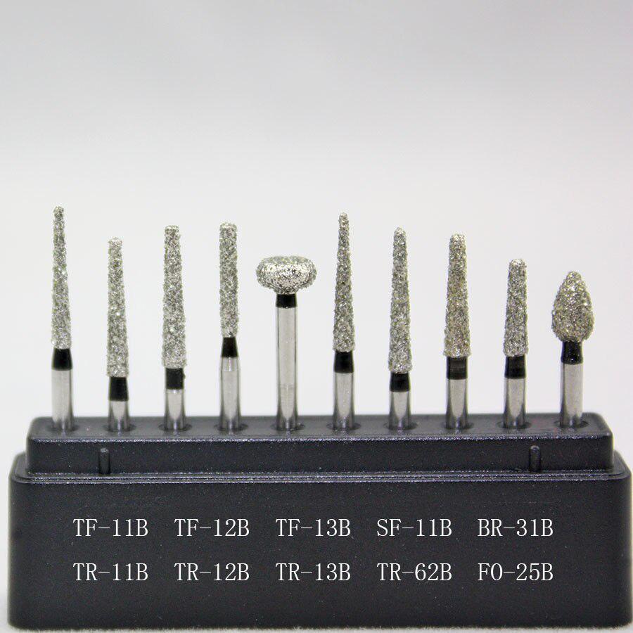 50pcs FG1.6 Dental Diamond Burs Set For Porcelain Polishing Dentist Product