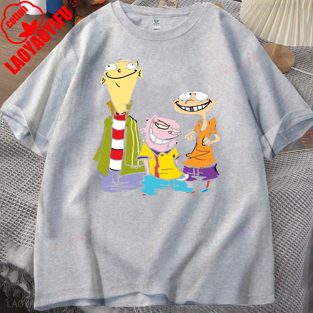 T-shirt Unisexe EdEdd N Eddy T-shirt Imprimé EdEdd N Eddy Hauts EdEdd N Eddy Années 90 T-shirt Drôle Personnage de Dessin Animé Coton Haute Qualité