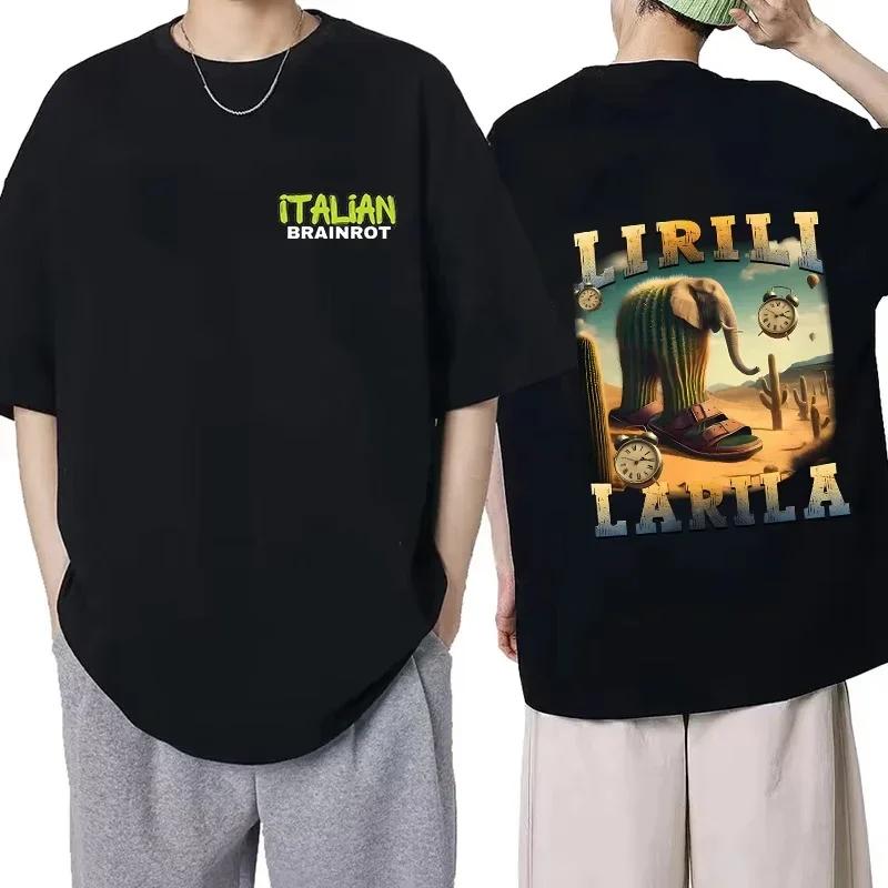 Tralalero Tralala Funny Italian Brainrot Meme Print Cotton Tshirt Summer Men Women Short Sleeve Tees Casual Sports Oversized Top