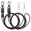 2 Stück Geflochtene Leder Ausweishalter Lanyards für ID-Ausweise Halter Schlüssel Langes Band Halsband Schlüsselanhänger für Männer, Frauen B