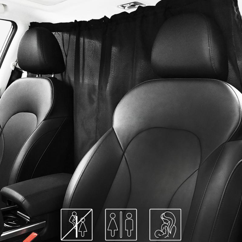 2pcs/set Taxi Car Isolation Curtain Partition Protection Curtain Commercial Vehicle Air Conditioning Sun Shade Privacy