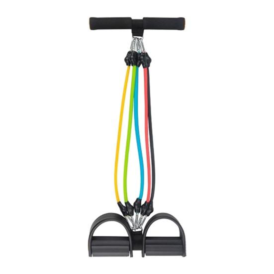 Multifunction Tension Rope Elastic Yoga Pedal Puller Resistance Band with Non-Slip Handle Leg Stretching Tension Rope Home Fitness Equipment