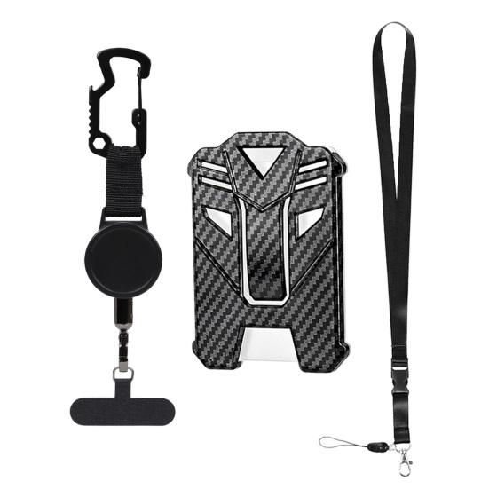 Keychain Retractable Phone Holder with Lanyard Easy To Carry Lightweight Cell Phone Tether Tag Adjustable Rotation Secure Lock Anti-Theft Cable Phone