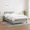 Maison Exclusive - Bettlattenrost und Matratze hellgrau 120x190 cm Stoff