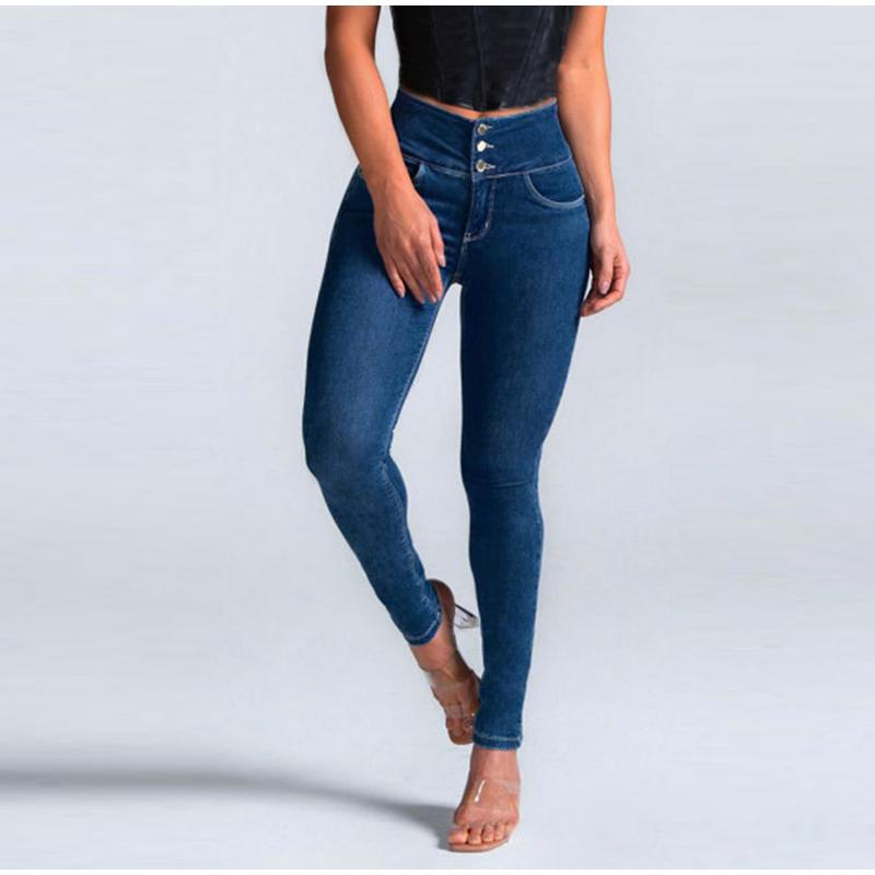 Women's High Waist Tight Elastic Shaped Hip Lifting Jeans Stretch Jeans Y2K Streetwear Fashion Slim Pencil Pant Trousers