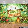 2D Bug Insect Happy Birthday Backdrop for Kids Party Photoshoot