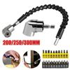 105 Degree Right Angle Drill Attachment and Flexible Angle Extension Bit Kit designed for Drill Screwdriver Socket Adapter Tools